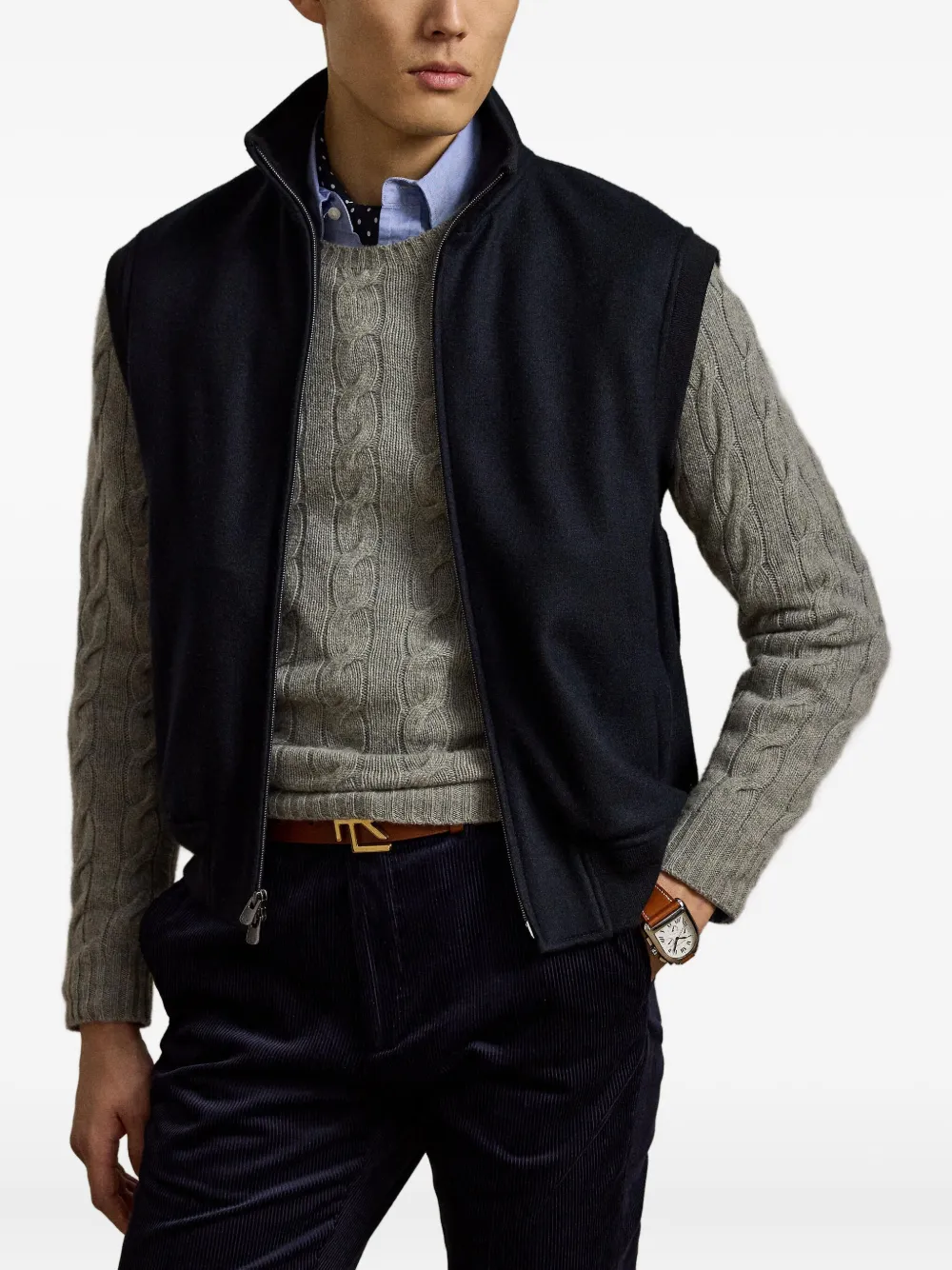 Ralph Lauren Purple Label Bodywarmer met rits Blauw