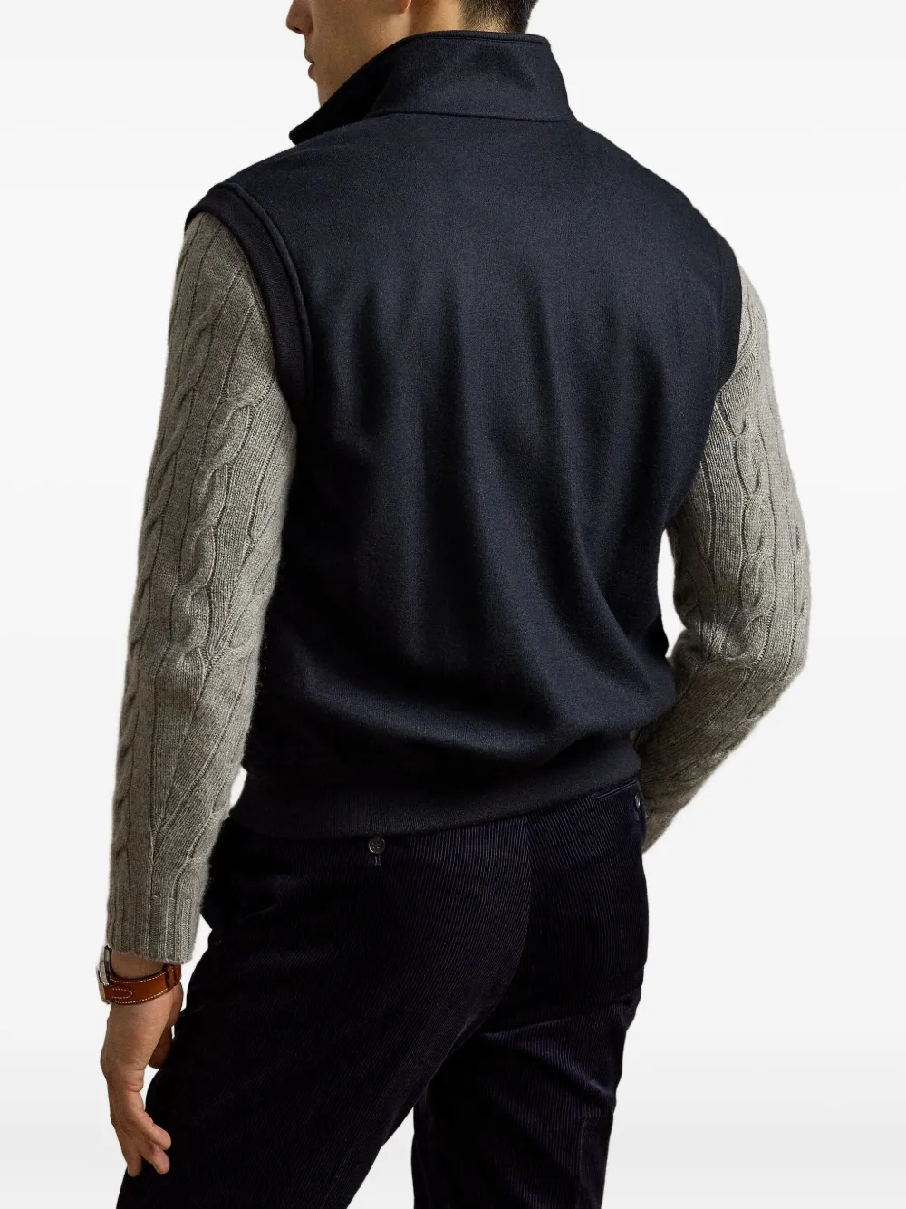 Ralph Lauren Purple Label Bodywarmer met rits Blauw