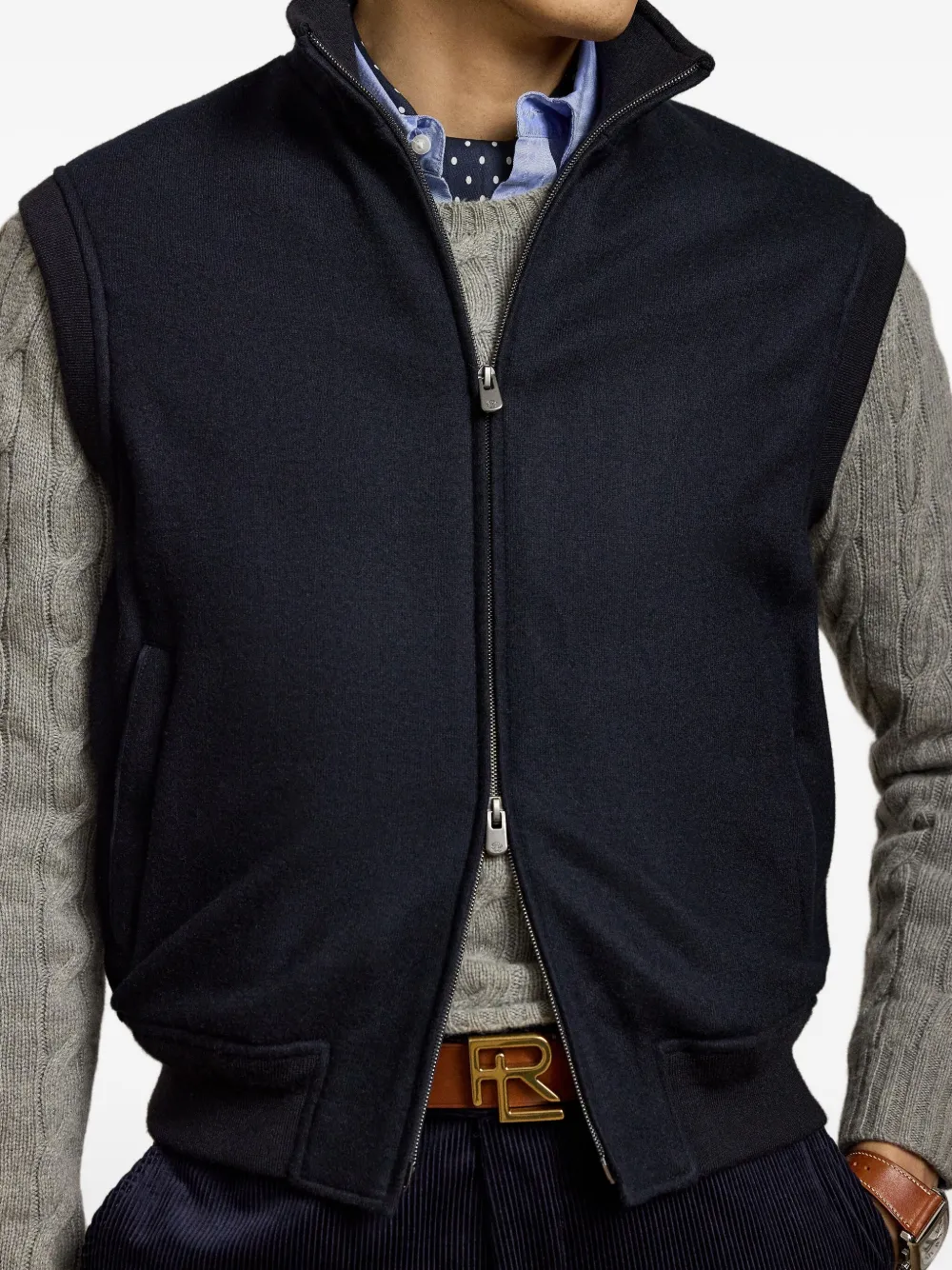 Ralph Lauren Purple Label Bodywarmer met rits Blauw