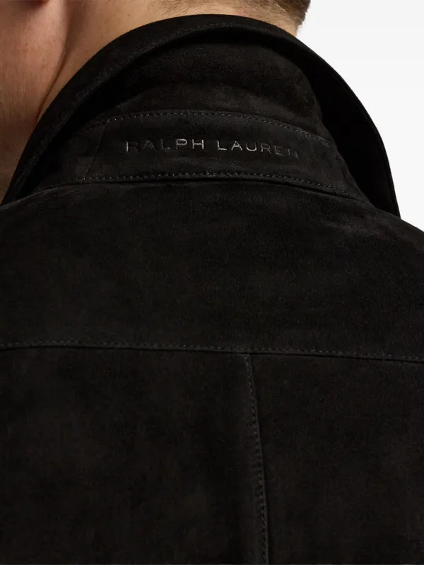 Ralph Lauren Purple Labelレザーシャツ スウェード L Ralph Lauren Purple Label スエードジャケット | ブラック