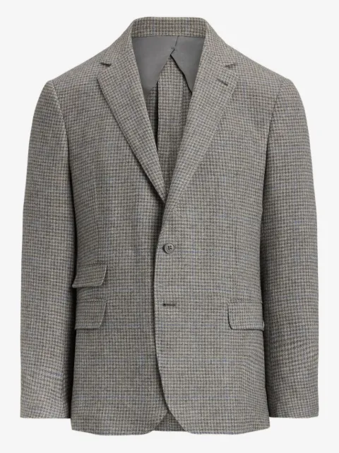 Ralph Lauren Purple Label houndstooth single-breasted blazer
