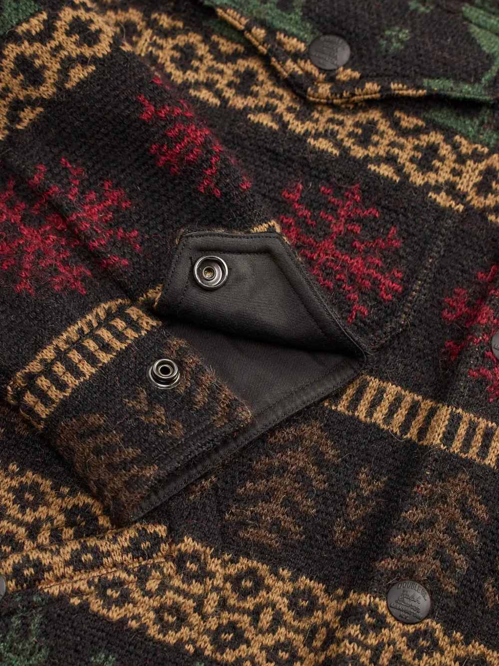 Ralph Lauren RRL Fair Isle shirtjack met patroon Zwart