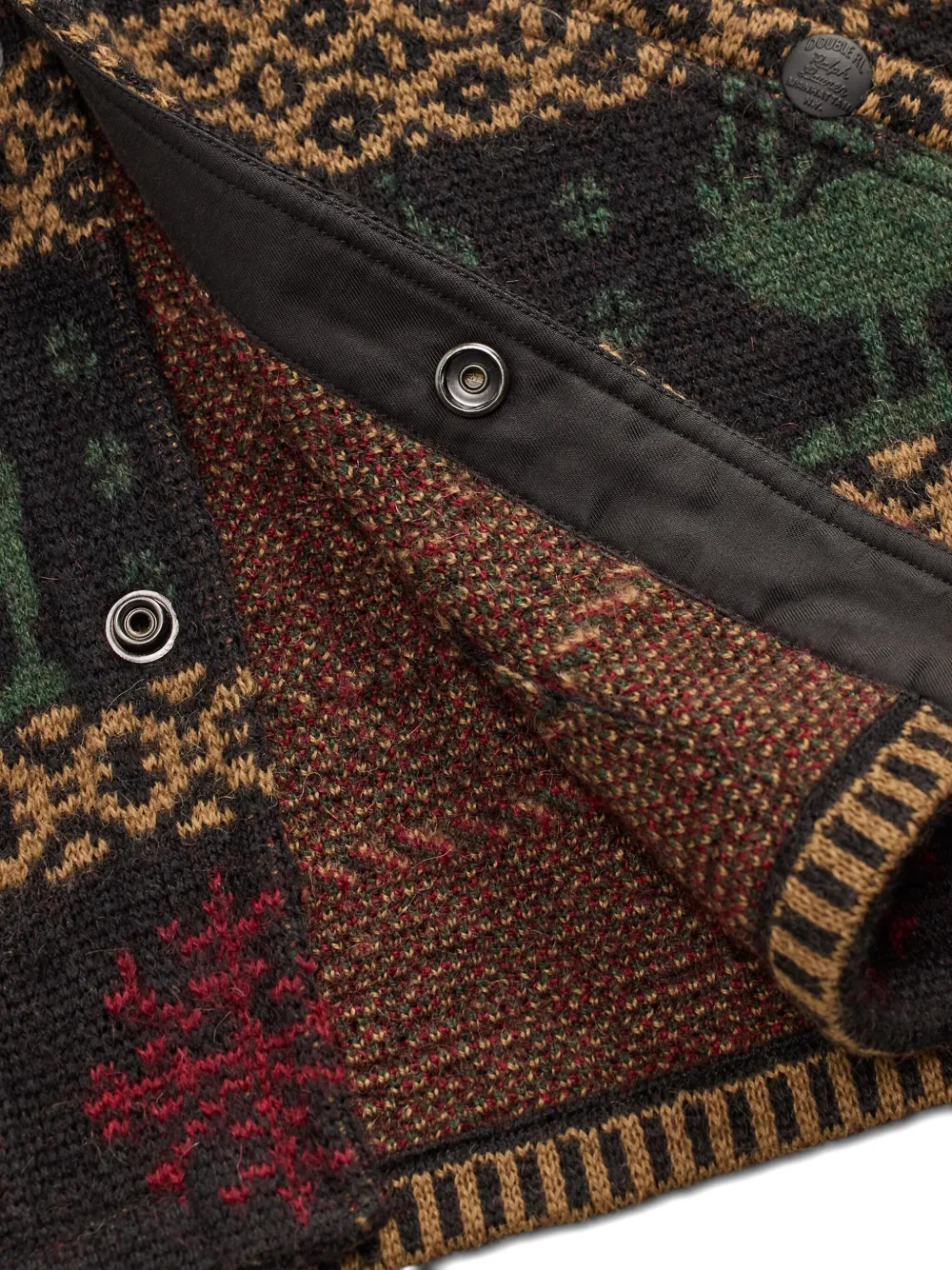 Ralph Lauren RRL Fair Isle shirtjack met patroon Zwart