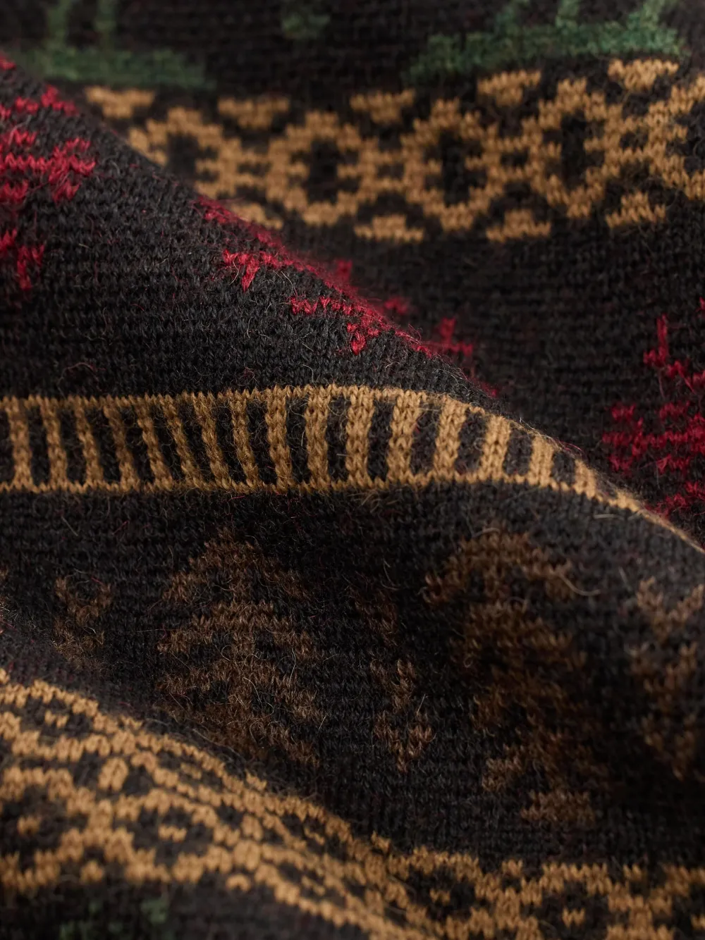 Ralph Lauren RRL Fair Isle shirtjack met patroon Zwart