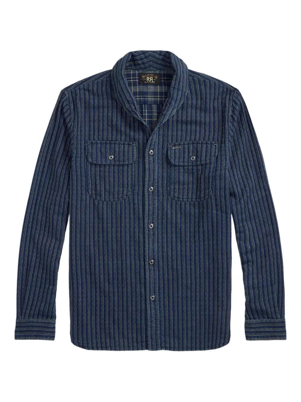 Ralph Lauren RRL Gestreept overhemd Blauw