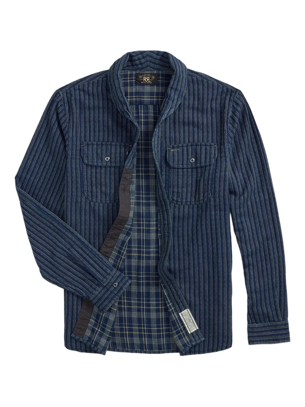 Ralph Lauren RRL Gestreept overhemd Blauw