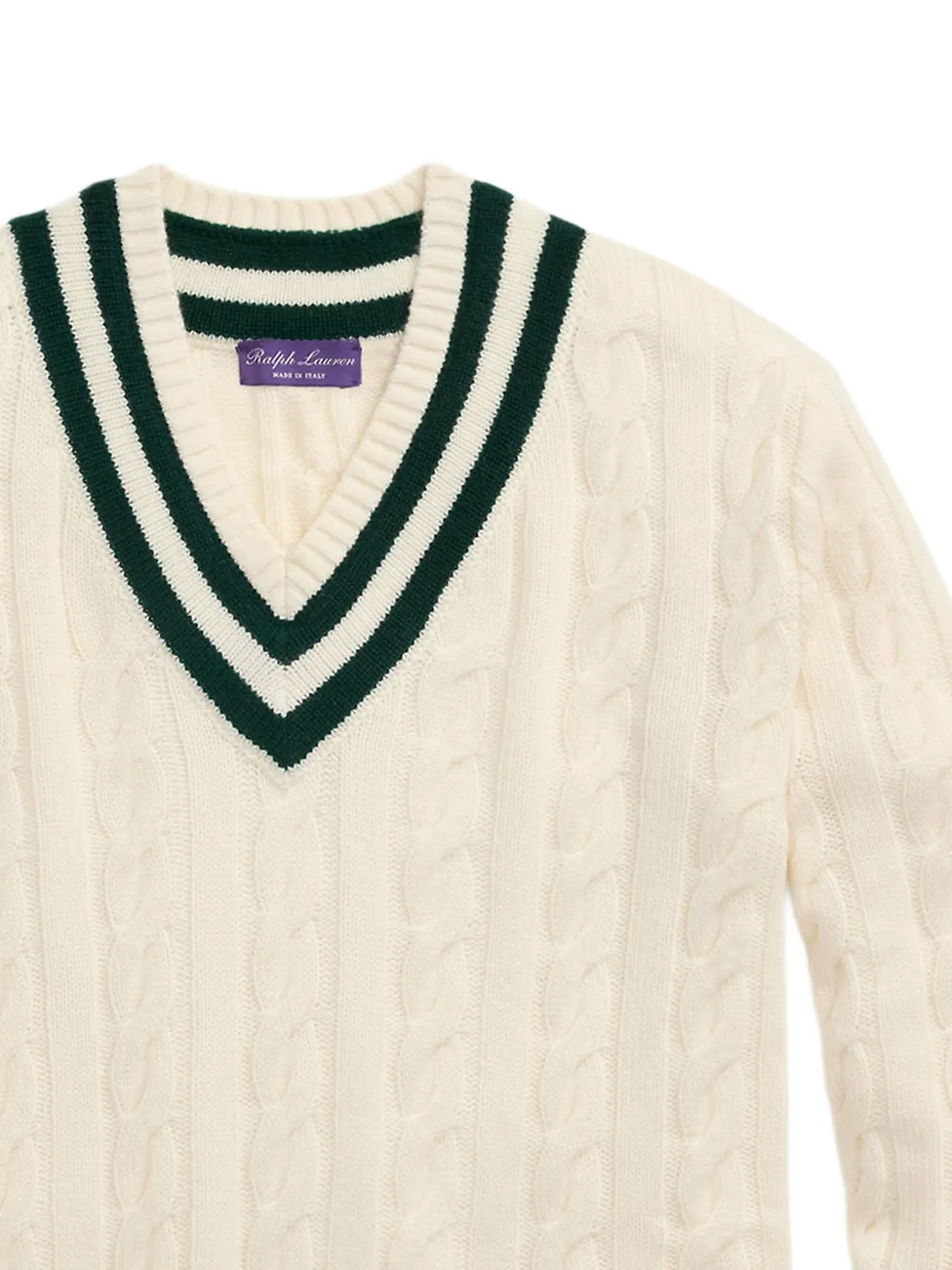 Ralph Lauren Purple Label Kabelgebreide trui Wit