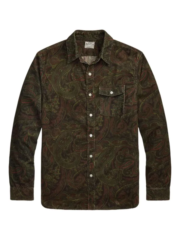 Ralph Lauren RRL ペイズリー シャツ | ブラウン | FARFETCH JP