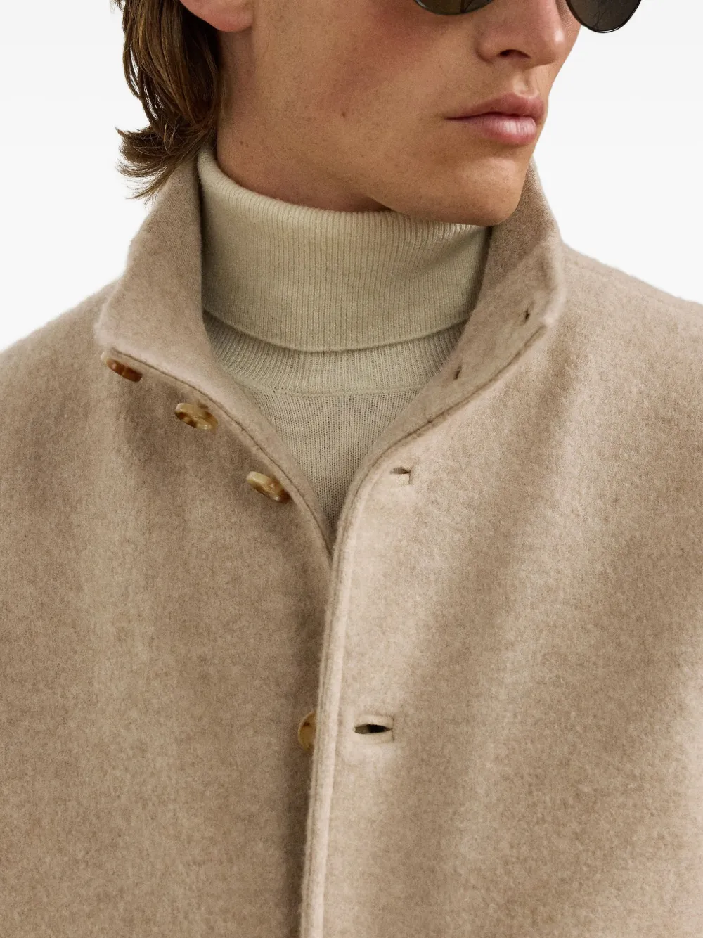 Ralph Lauren Purple Label Vest met fleece zak Beige