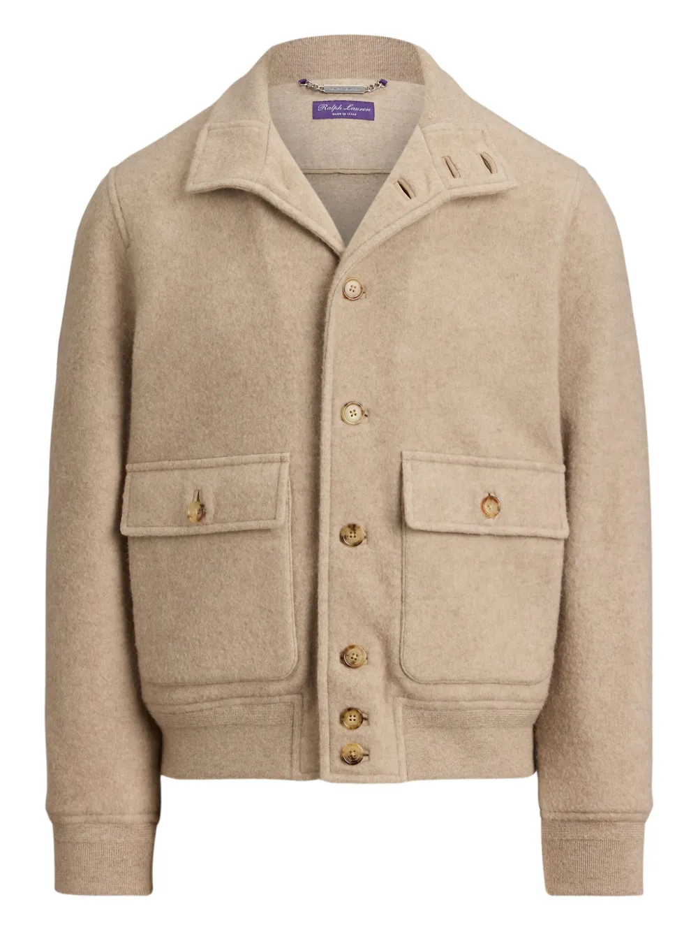 Ralph Lauren Purple Label フリースポケット カーディガン - ニュートラル Ralph Lauren Purple Label フリースポケット カーディガン - ニュートラル