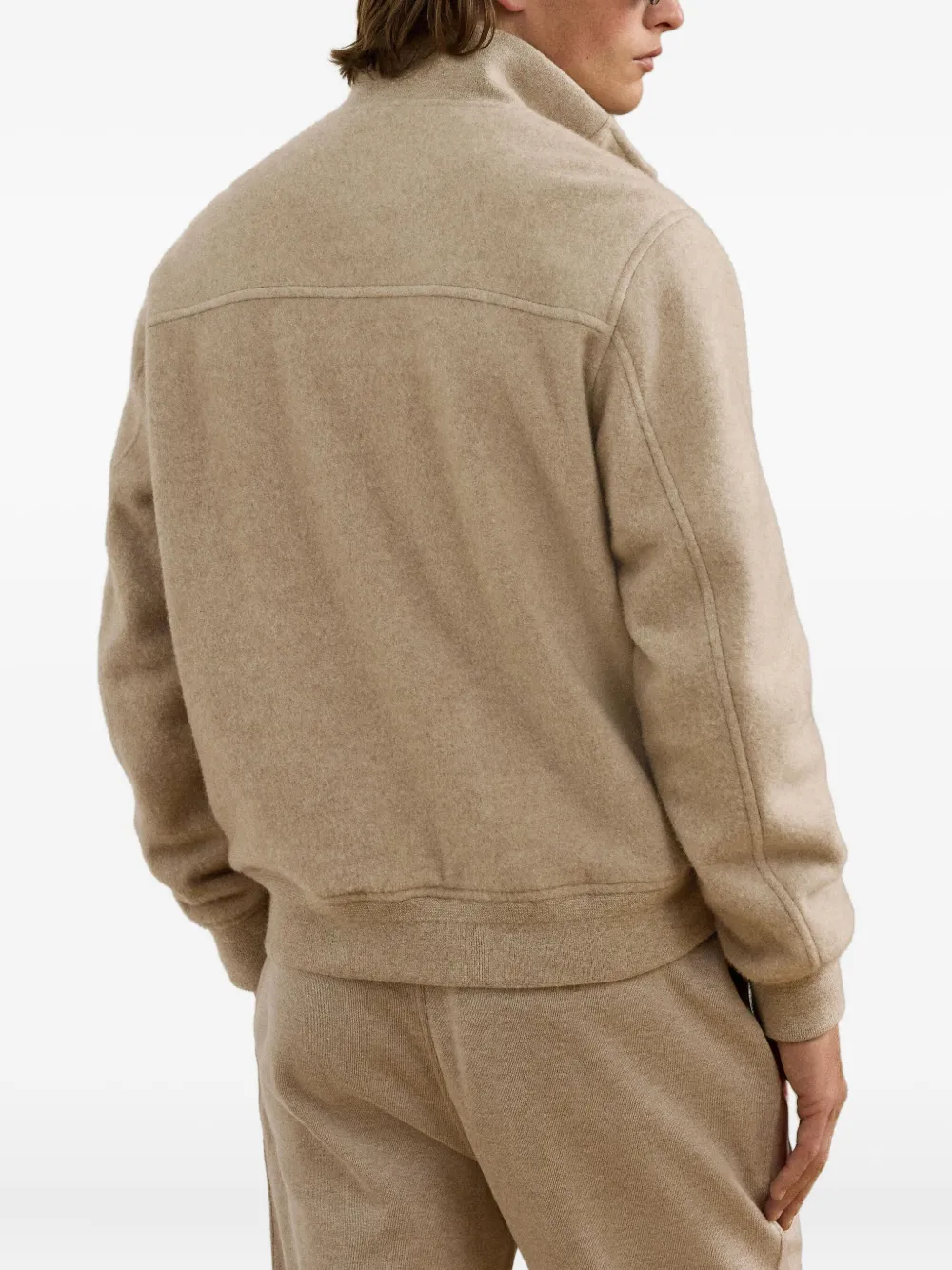 Ralph Lauren Purple Label Vest met fleece zak Beige