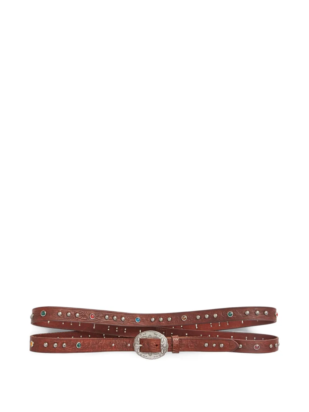 Luna studded leather belt