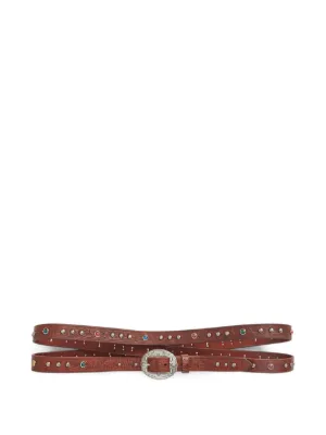 Ralph Lauren RRL スタッズ レザー スリムベルト | ブラウン | FARFETCH JP