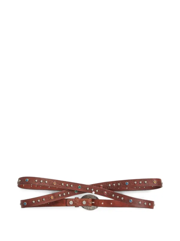 Ralph Lauren RRL Luna スタッズ レザーベルト | ブラウン | FARFETCH JP