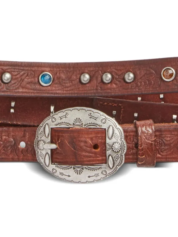 Ralph Lauren RRL Luna スタッズ レザーベルト | ブラウン | FARFETCH JP
