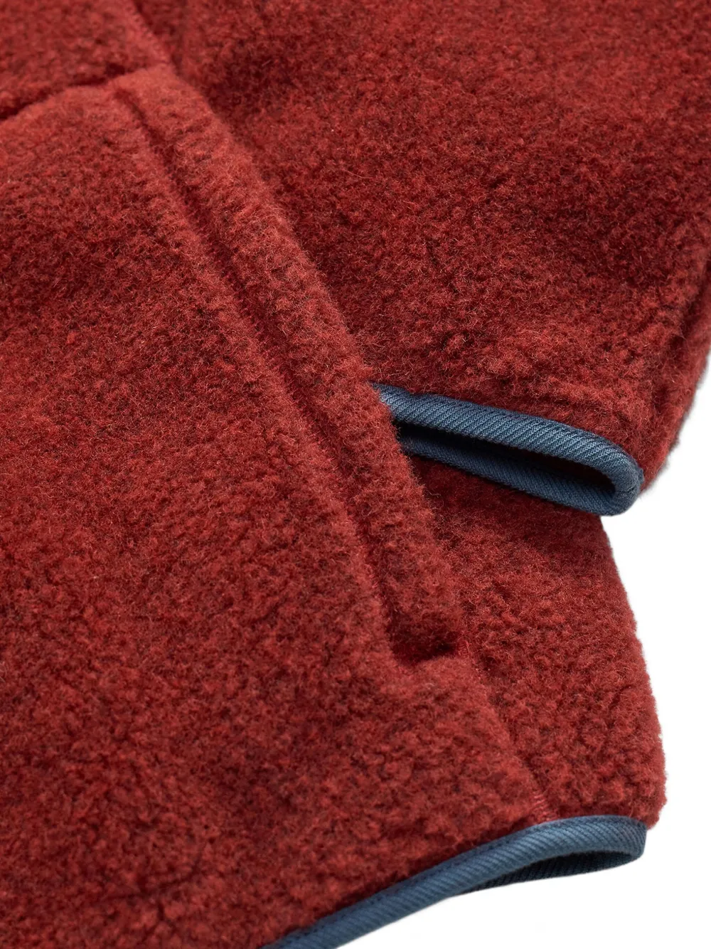 Rrl Fleece-texture Jacket In Red