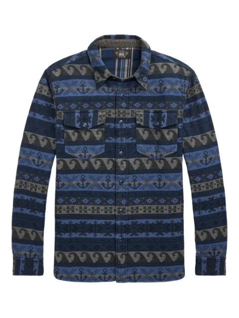 Ralph Lauren RRL patterned-jacquard cotton shirt
