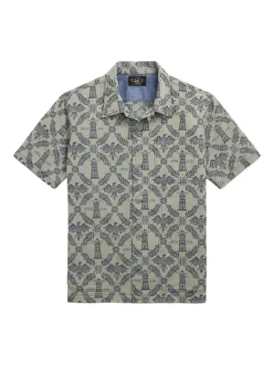 Ralph Lauren RRL フローラル ショートスリーブシャツ | ブルー 