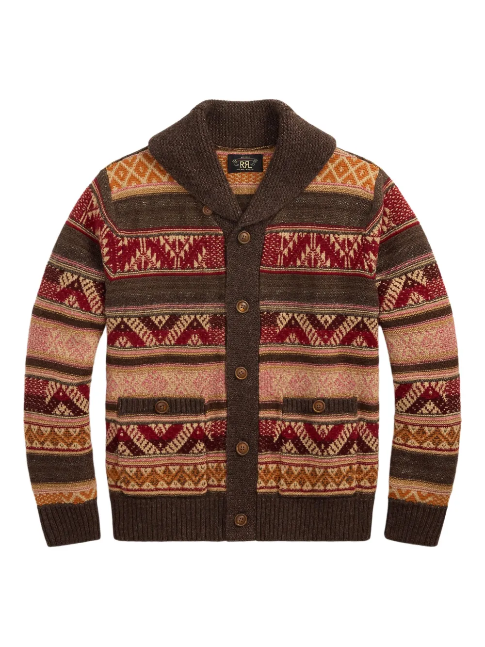 Ralph Lauren RRL ショールカラーカーディガン - ブラウン Ralph Lauren RRL ショールカラーカーディガン - ブラウン