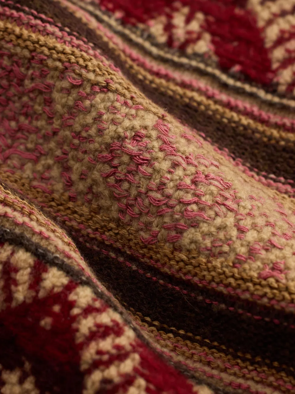 Ralph Lauren RRL Vest met sjaalkraag en patroon Bruin