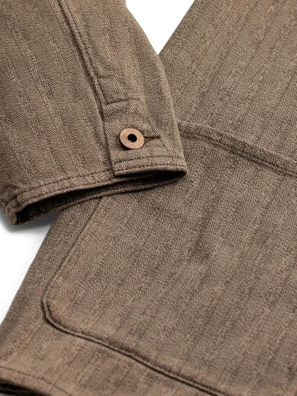 Ralph Lauren RRL Shirtjack met krijtstreep Bruin