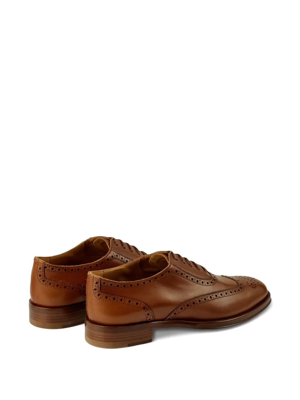 Ralph Lauren Layton Brogued Lace-up Derby Shoes In Brown
