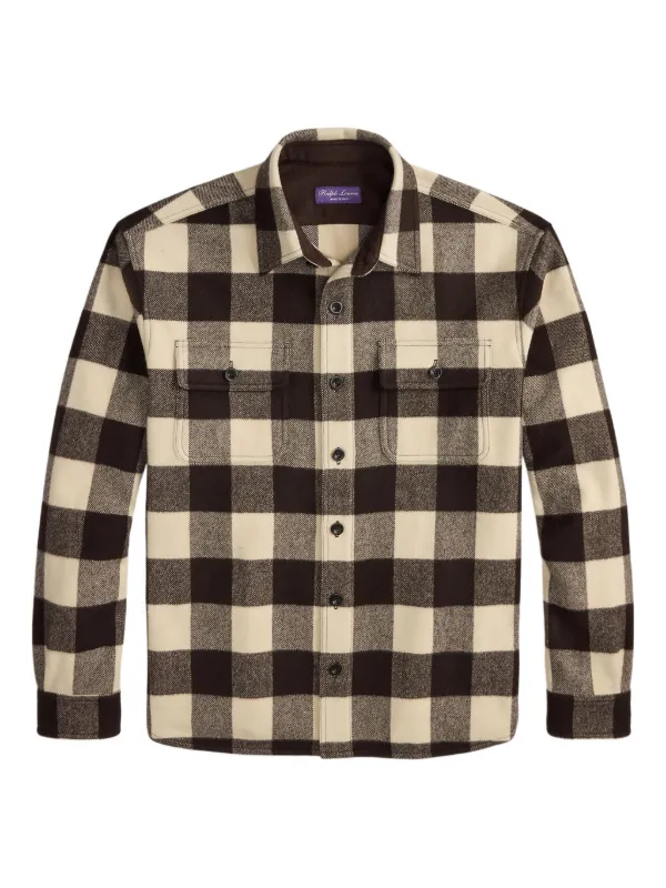 Ralph Lauren Purple Label チェック シャツ | ブラウン | FARFETCH JP