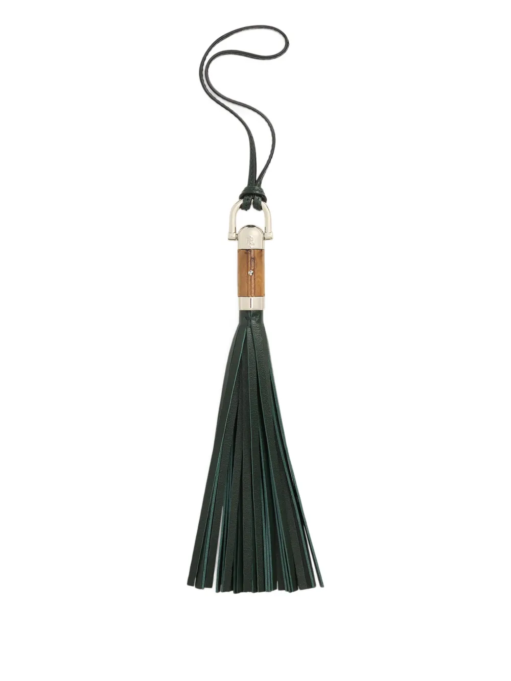 Ralph Lauren Collection tasselled leather keychain | Green | Image 1