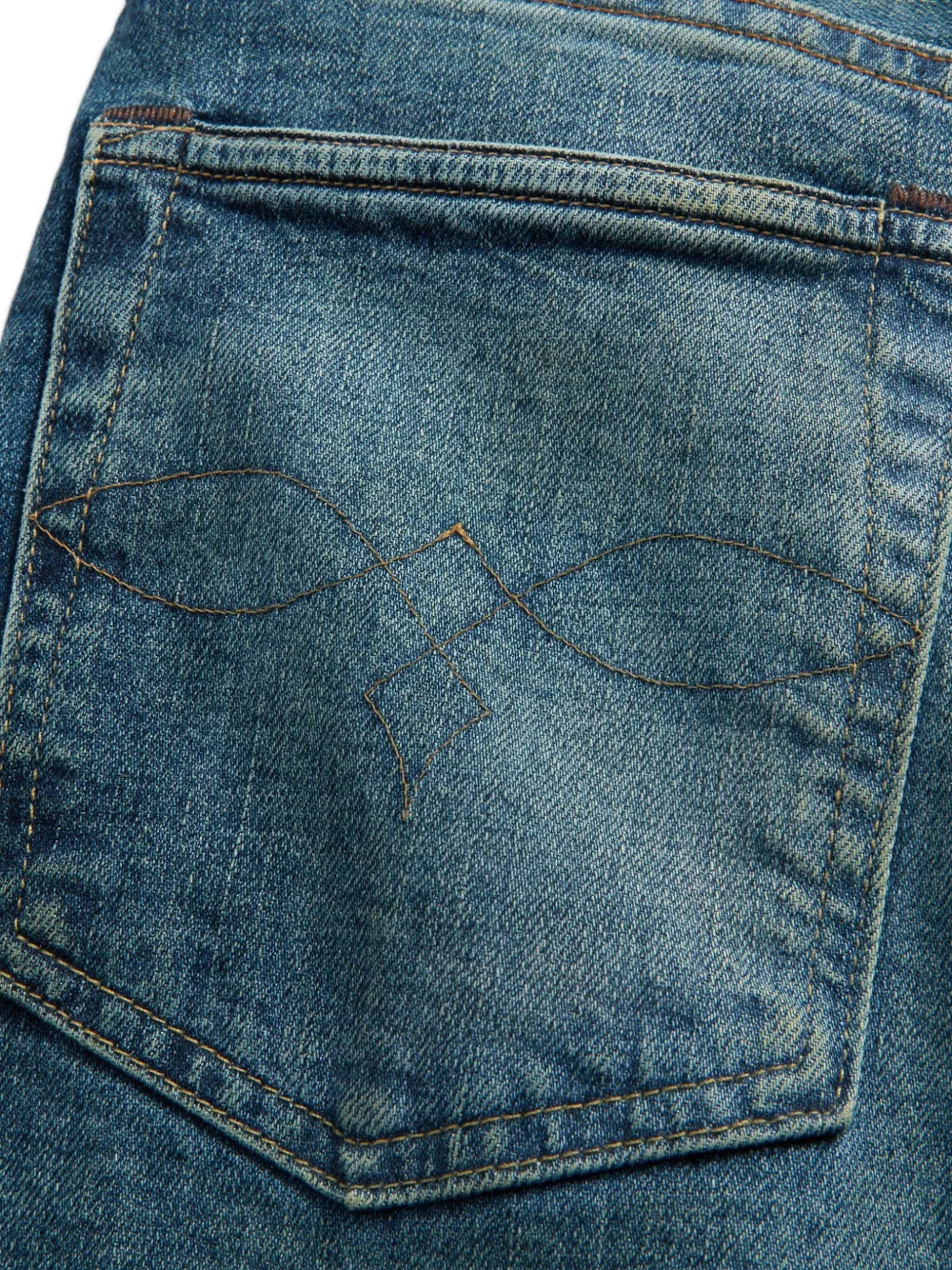 Ralph Lauren RRL Jeans met geborduurd logo Blauw