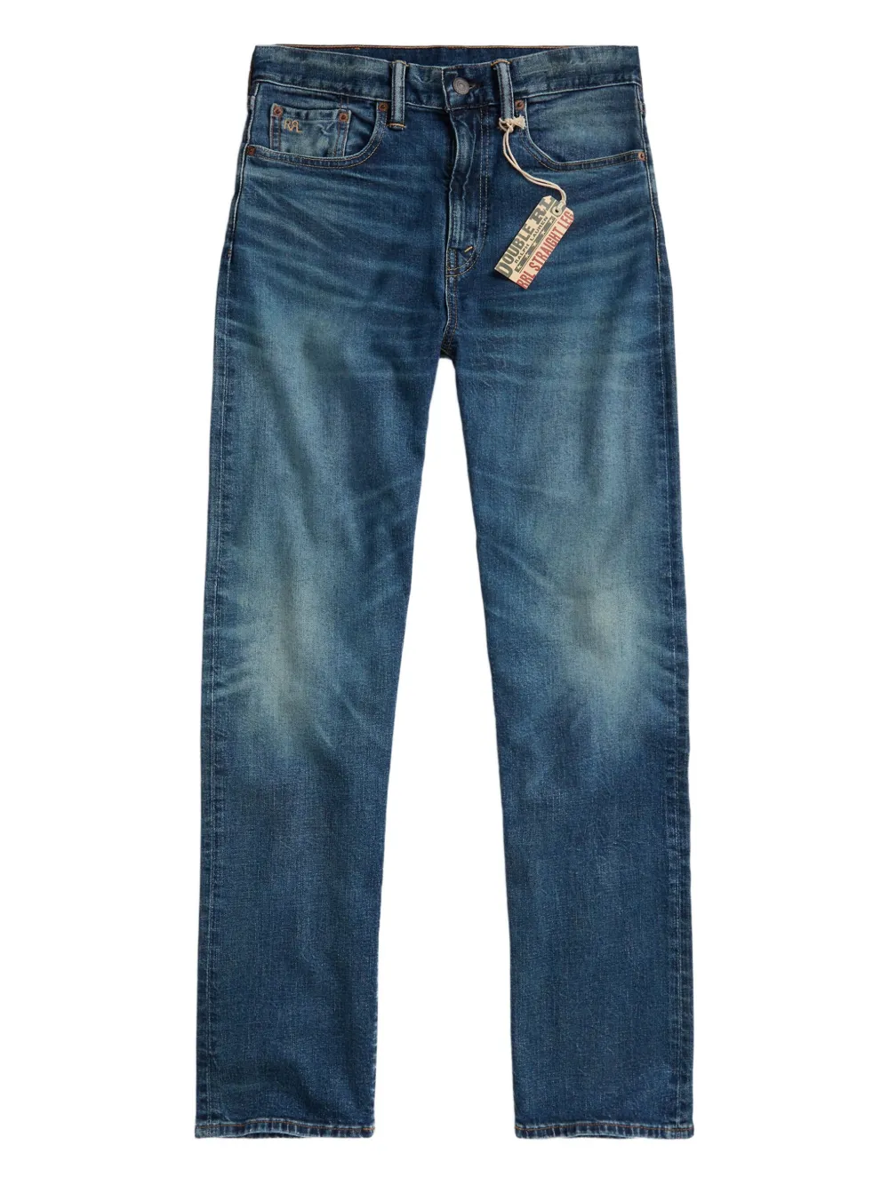 Ralph Lauren RRL Jeans met geborduurd logo Blauw