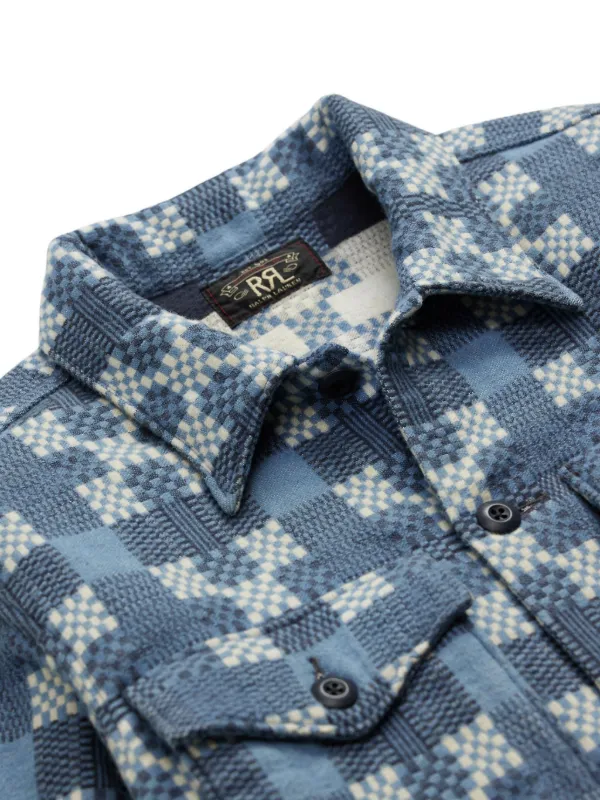 Ralph Lauren RRL パターンジャカード シャツ | ブルー