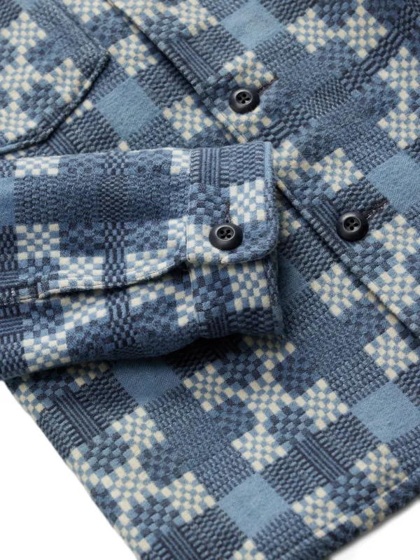 Ralph Lauren RRL パターンジャカード シャツ | ブルー