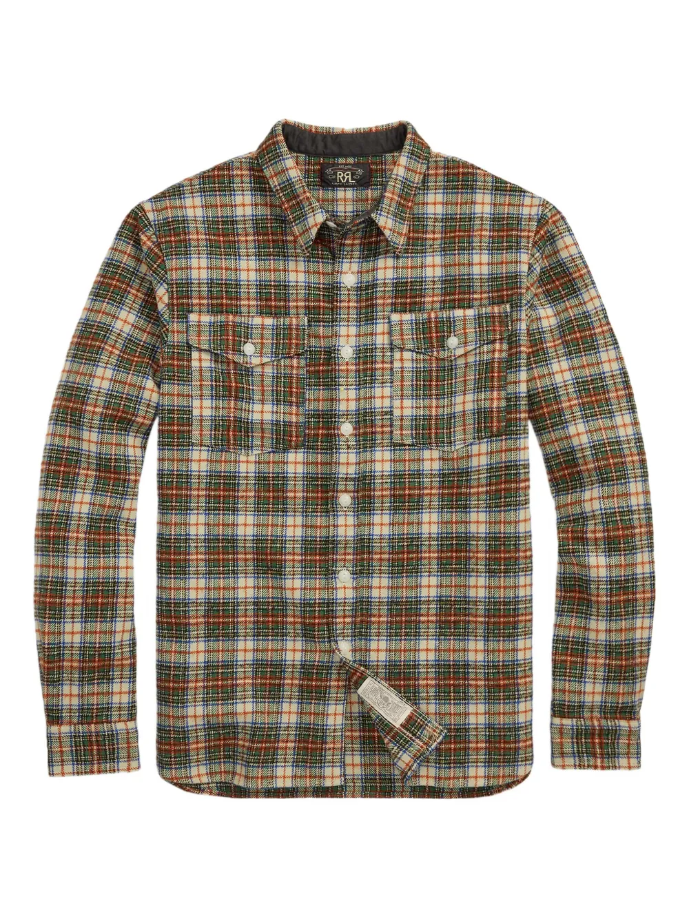 Rrl Checked Button-up Shirt In Multi