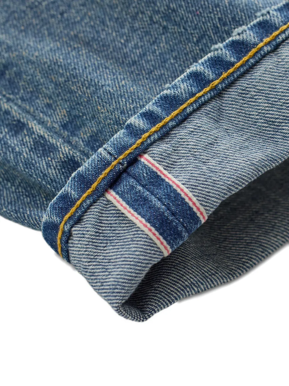 Ralph Lauren RRL Gerafelde jeans met patchwork Blauw