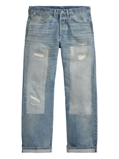 Ralph Lauren RRL distressed patchwork jeans