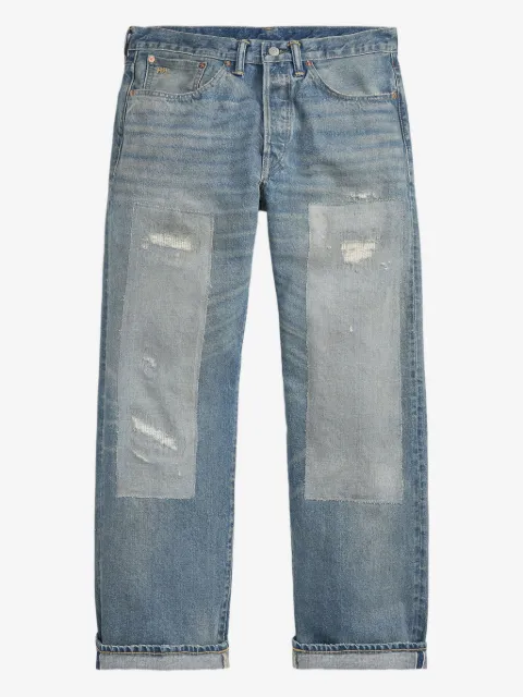 Ralph Lauren RRL distressed patchwork jeans