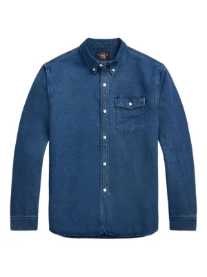 Ralph Lauren RRL ウォッシュド デニムシャツ | ブルー | FARFETCH JP