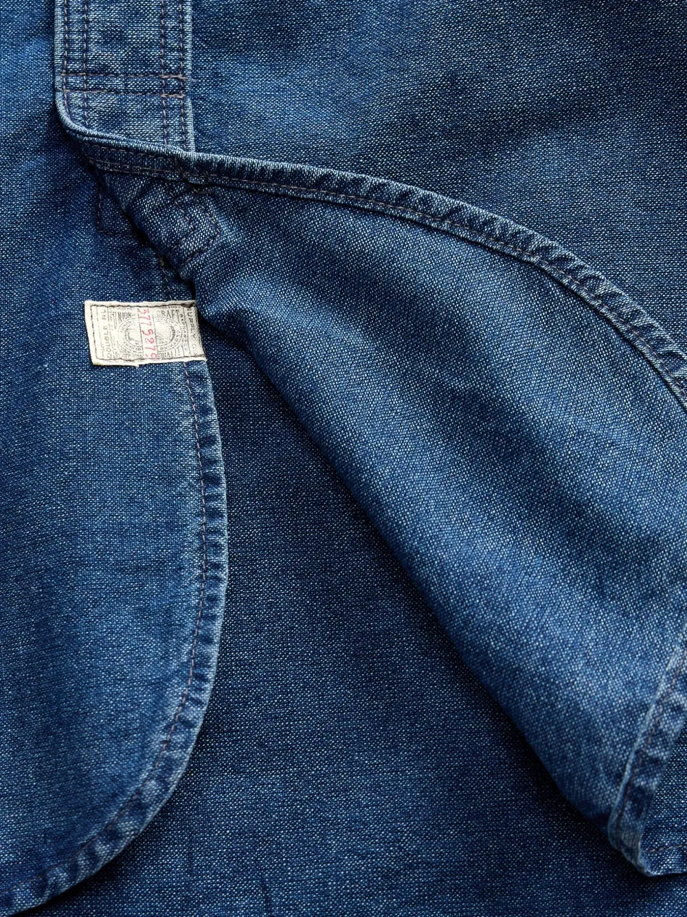 Rrl Cotton Denim Shirt In Blue