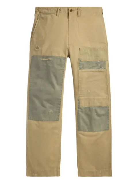 Ralph Lauren RRL patchwork-design cotton trousers