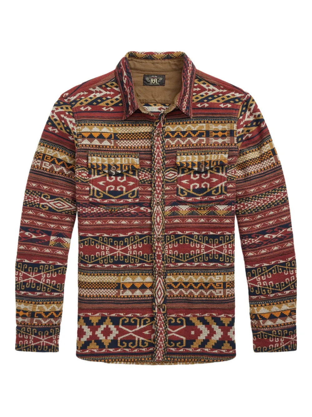 Rrl Patterned-jacquard Shirt In Multi