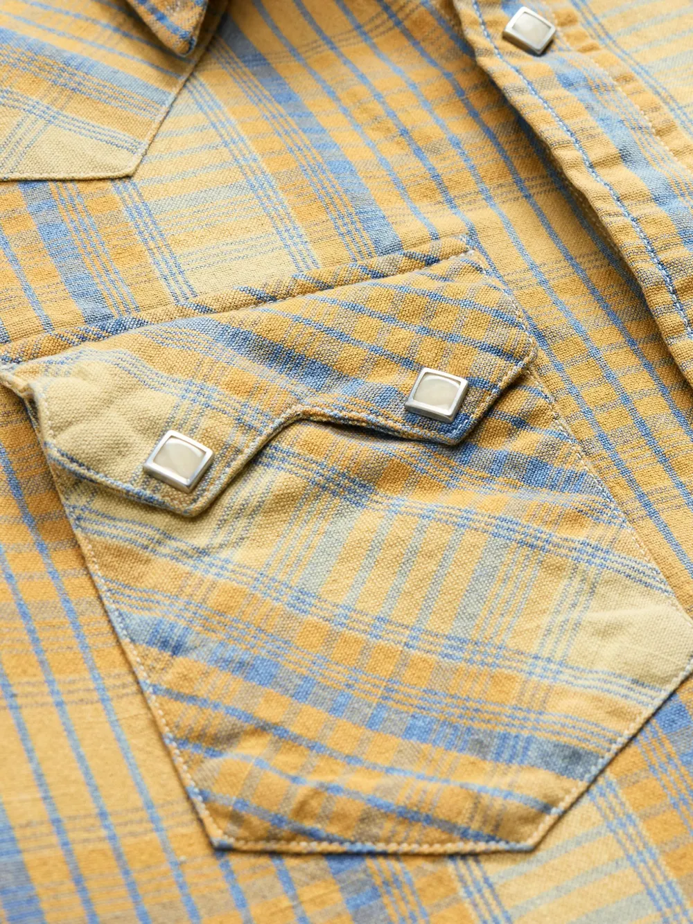 Ralph Lauren RRL Overhemd met pied-de-poule print Geel