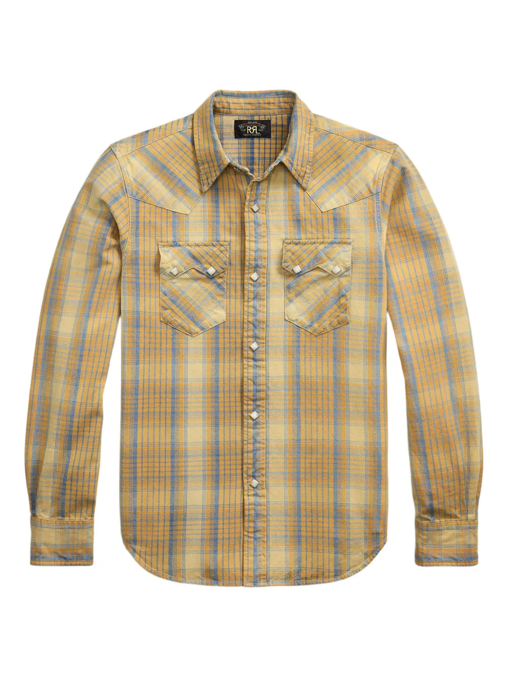Ralph Lauren RRL Overhemd met pied-de-poule print Geel