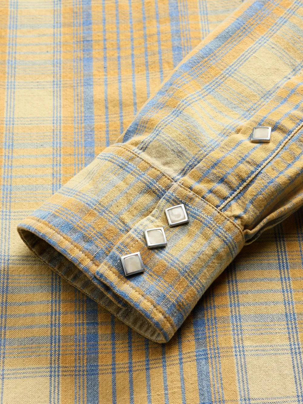 Ralph Lauren RRL Overhemd met pied-de-poule print Geel