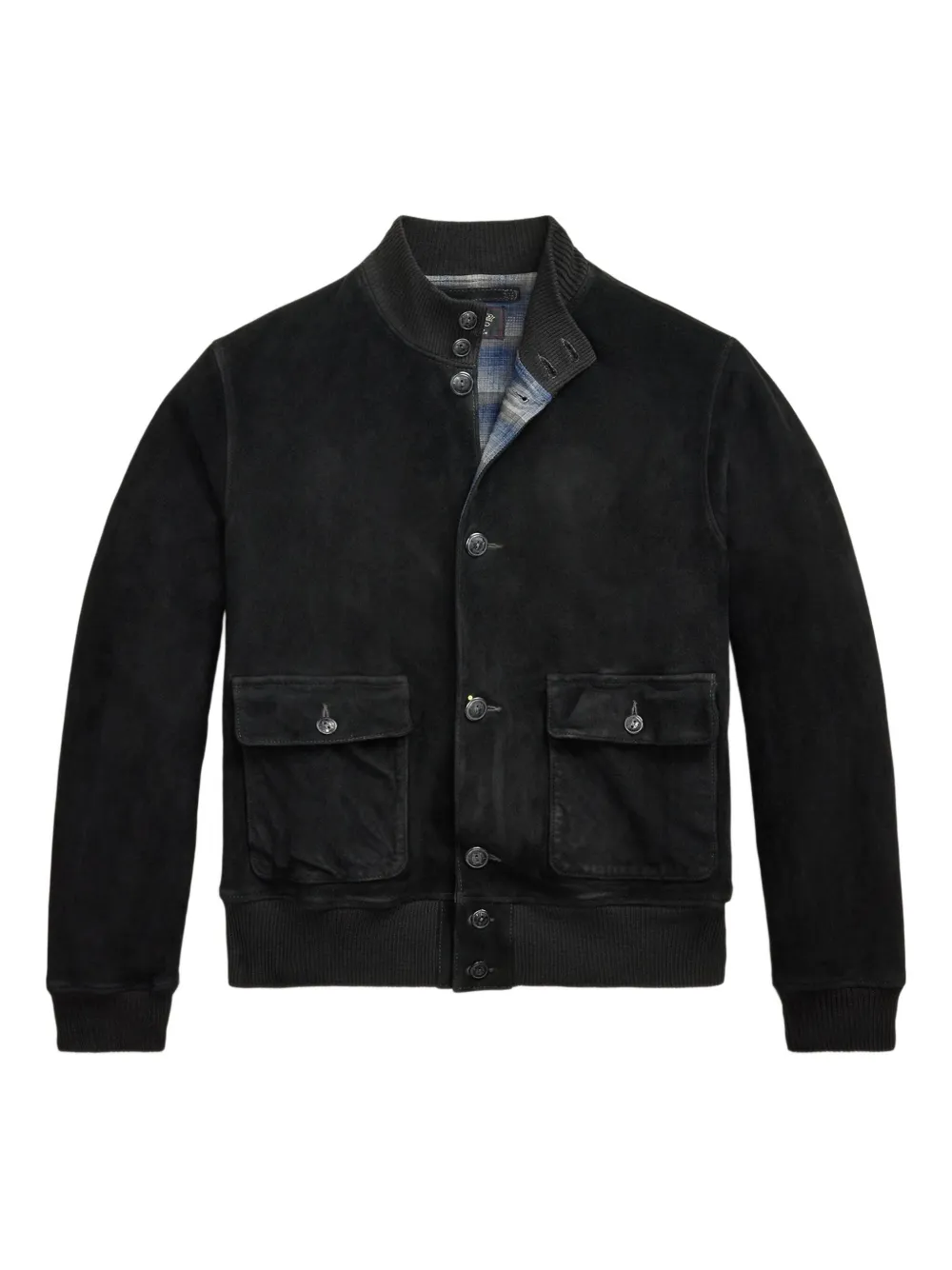 Ralph Lauren RRL suede bomber jacket | Black | Image 1