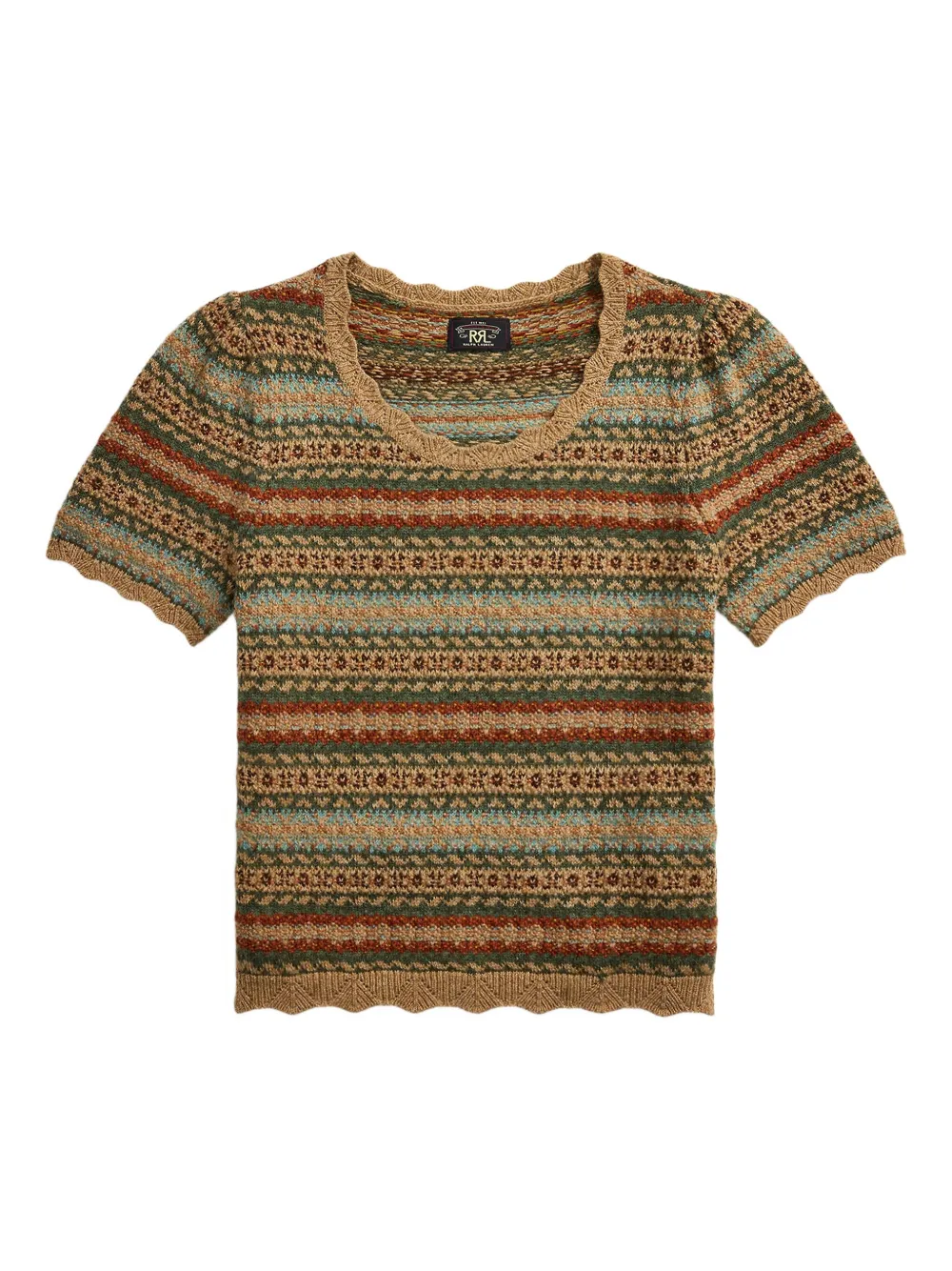 Ralph Lauren RRL Sofia ストライプ Tシャツ - ブラウン Ralph Lauren RRL Sofia ストライプ Tシャツ - ブラウン