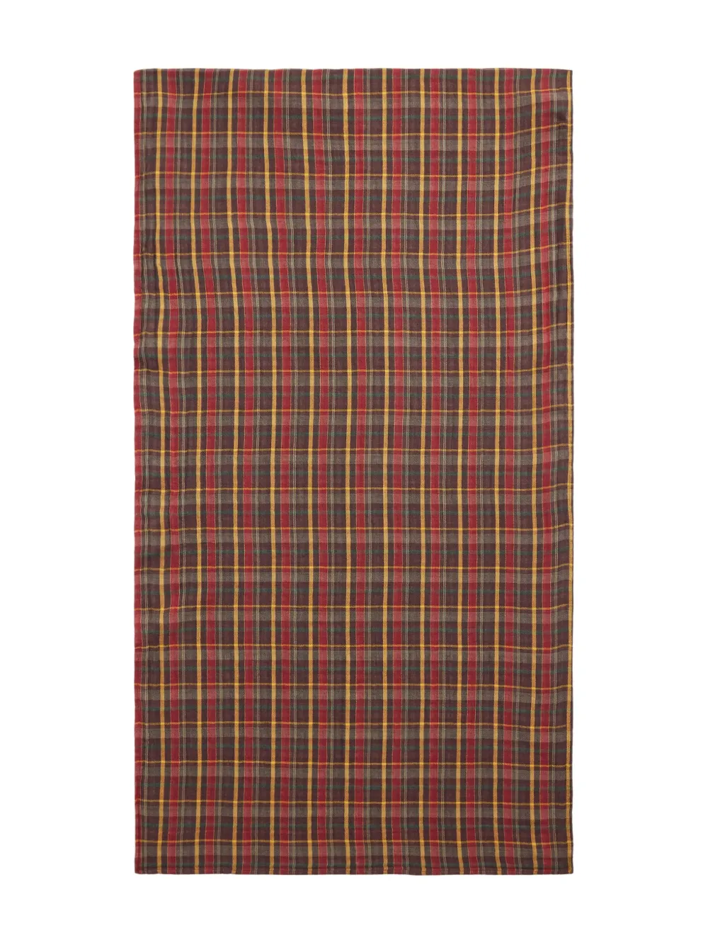 Rrl Check-pattern Scarf In Brown
