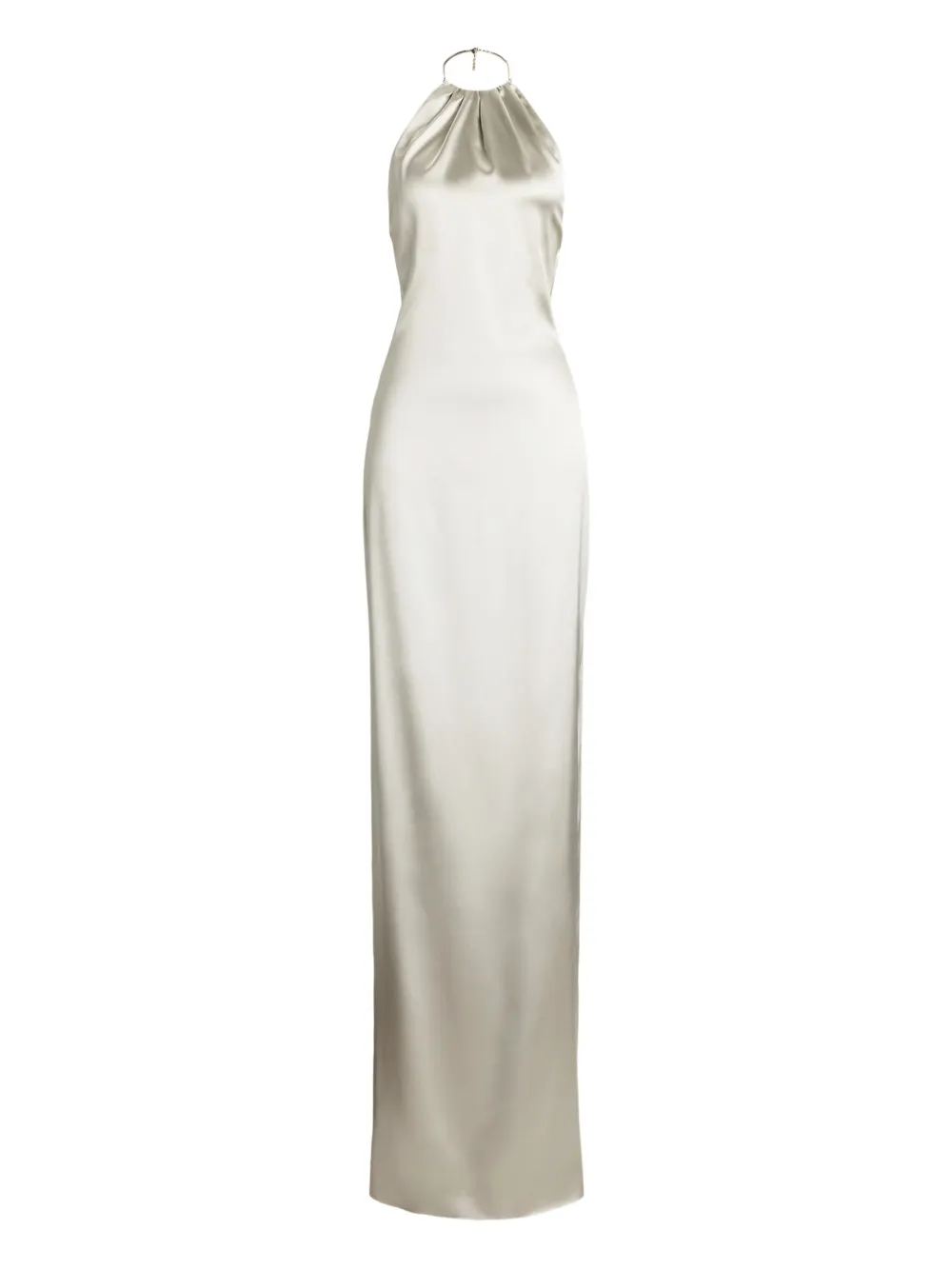 Corra halterneck satin gown