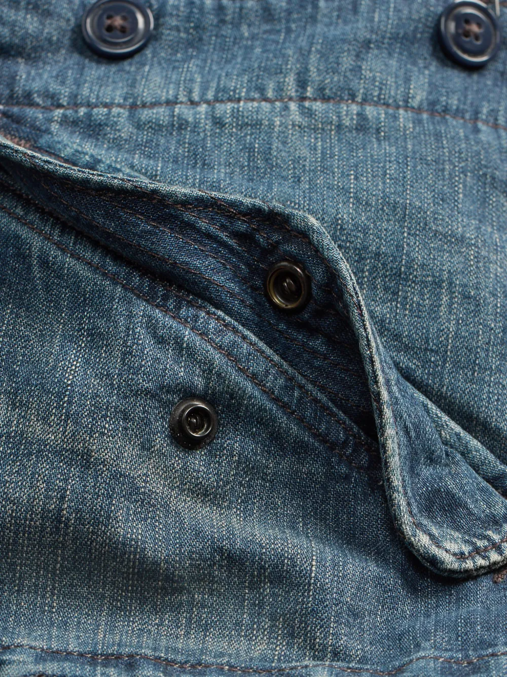 Ralph Lauren RRL Cargo denim shorts Blauw