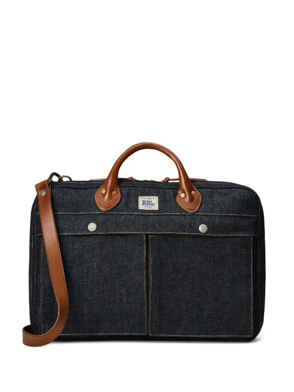 Ralph Lauren RRL Denim Messenger Bag Blue FARFETCH KW