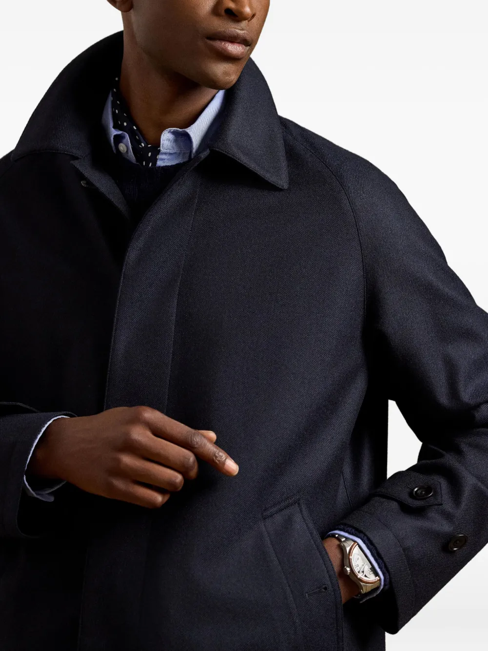 Ralph Lauren Purple Label Gevoerde jas Blauw